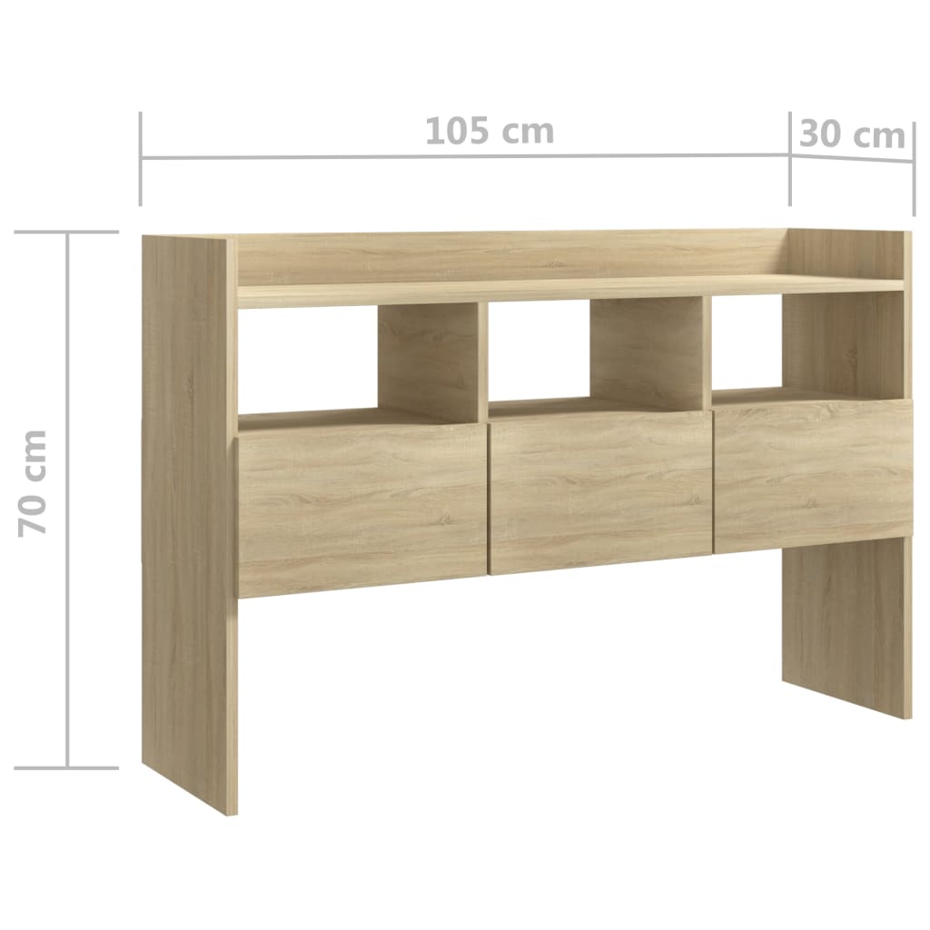 Credenza Rovere Sonoma 105x30x70 cm in Truciolato 808380