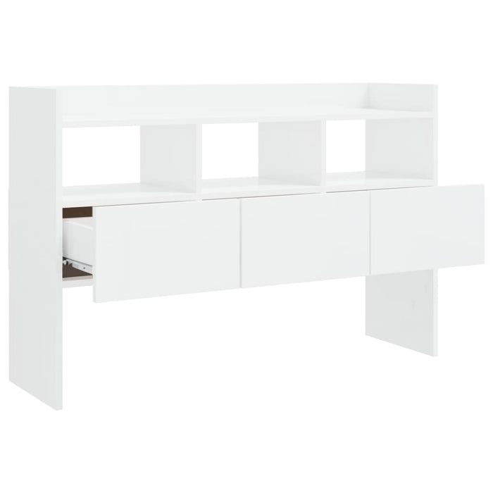 Credenza Bianca Lucido 105x30x70 cm in Truciolato 808383