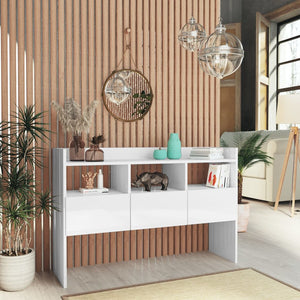 Credenza Bianca Lucido 105x30x70 cm in Truciolato 808383