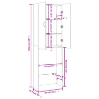 Mobile per Lavatrice Bianco 64x25,5x190 cm  cod mxl 64901