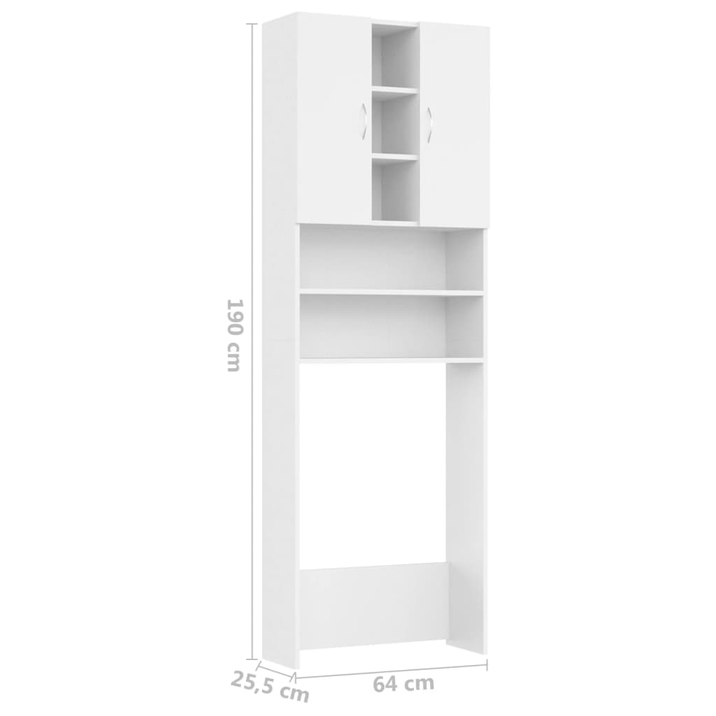 Mobile per Lavatrice Bianco 64x25,5x190 cm 808422