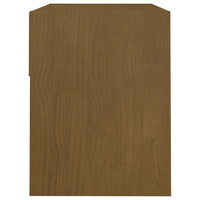 Comodino 40x31x40 cm Marrone Miele Legno Massello di Pino