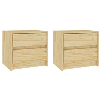 Comodini 2 pz 40x30,5x35,5 cm in Legno Massello di Pino cod mxl 30759