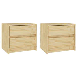 Comodini 2 pz 40x30,5x35,5 cm in Legno Massello di Pino cod mxl 30759