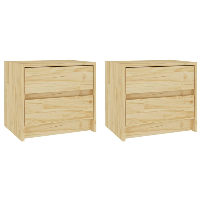 Comodini 2 pz 40x30,5x35,5 cm in Legno Massello di Pino cod mxl 30759