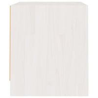 Comodino Bianco 40x30,5x35,5 cm in Legno Massello di Pino cod mxl 31164