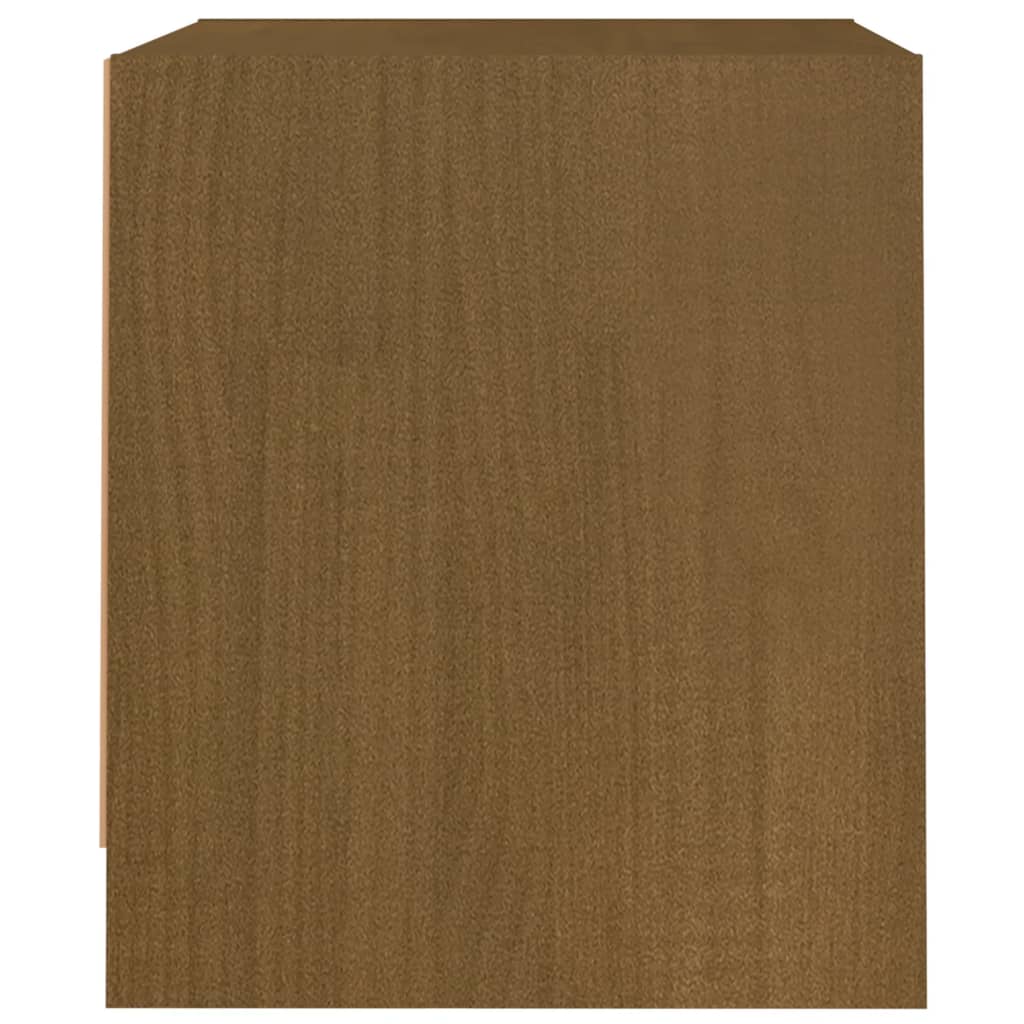 Comodino Miele 40x30,5x35,5 cm in Legno Massello di Pino 808079