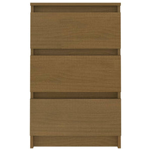 Comodino Miele 40x29,5x64 cm in Legno Massello di Pino cod mxl 30086