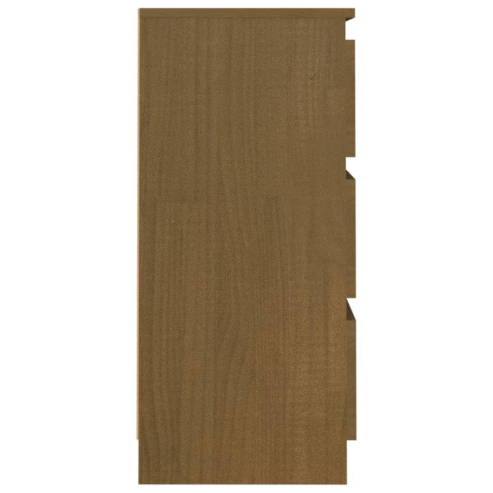 Comodini 2 pz Marrone Miele in Legno Massello di Pino cod mxl 30816