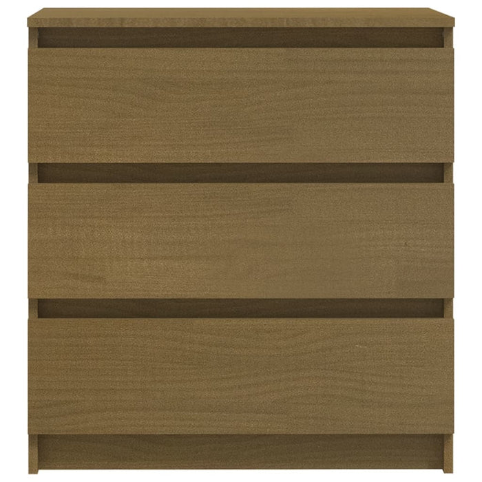 Comodino Miele 60x36x64 cm in Legno Massello di Pino cod mxl 40971