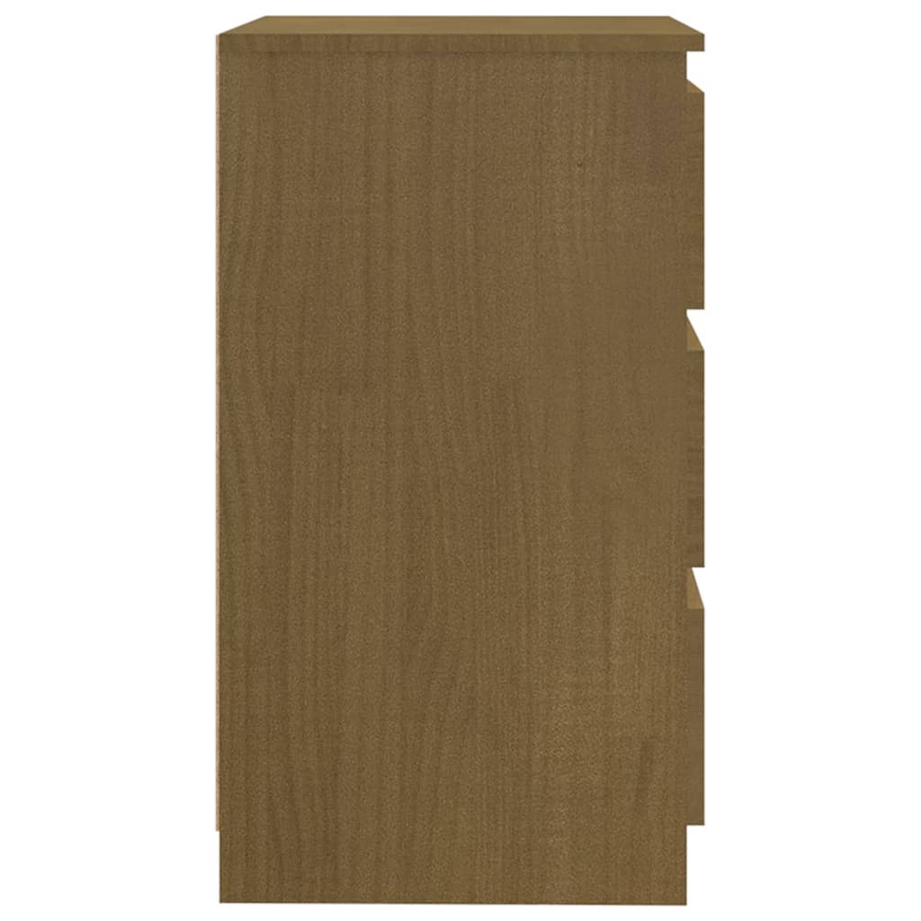 Comodino Miele 60x36x64 cm in Legno Massello di Pino cod mxl 40971