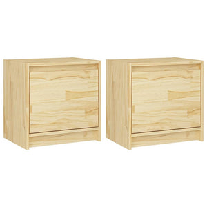 Comodini 2 pz 40x30,5x40 cm in Legno Massello di Pino cod mxl 40655