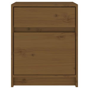 Comodini 2 pz Marrone Miele 40x31x50 cm Legno Massello di Pino 808130