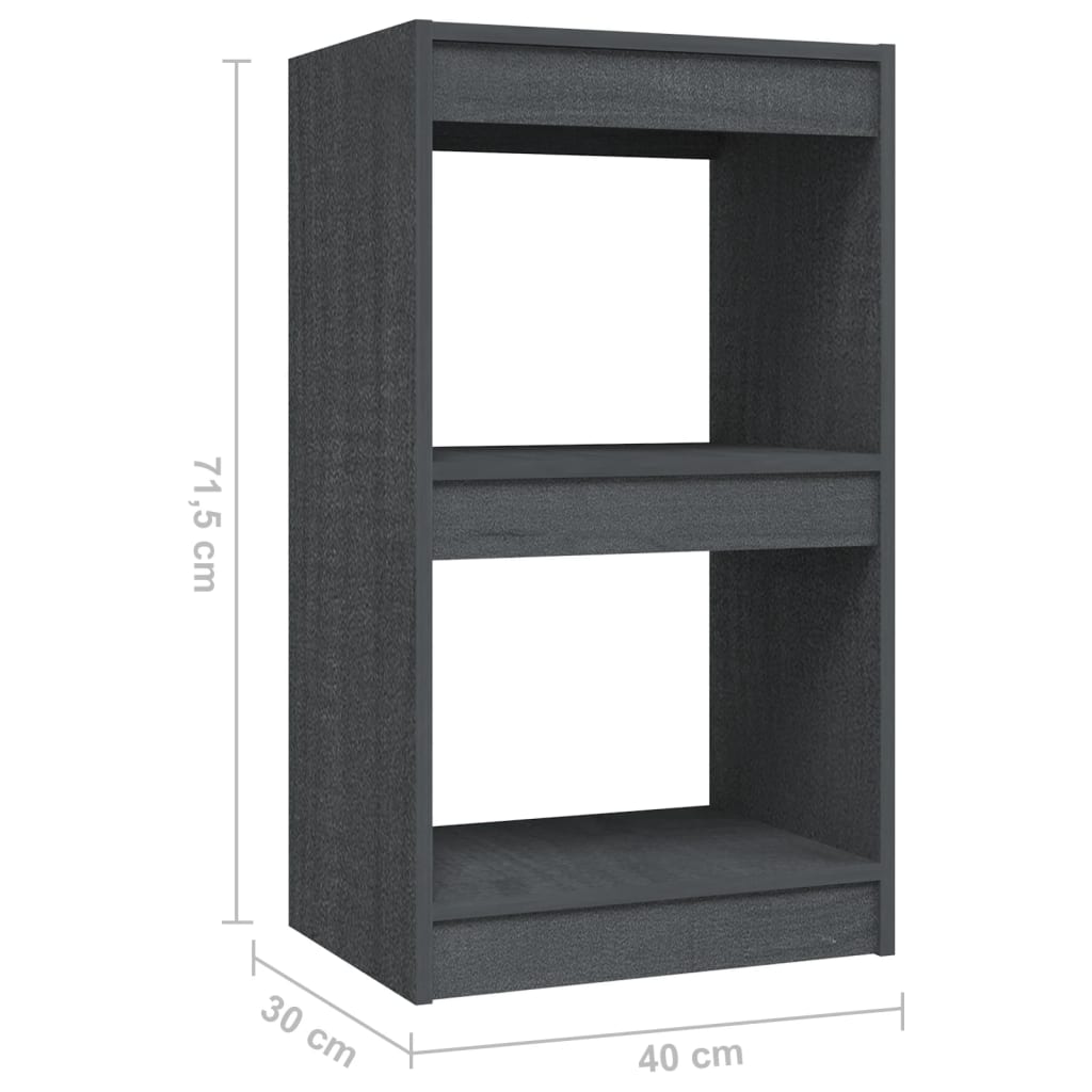 Libreria Grigia 40x30x71,5 cm in Legno Massello di Pino cod mxl 18611