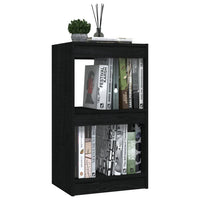 Libreria Nera 40x30x71,5 cm in Legno Massello di Pino cod mxl 25207