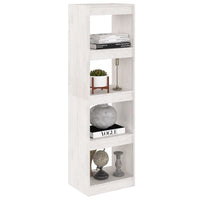 Libreria/Divisorio Bianco 40x30x135,5 cm Legno Massello di Pino cod mxl 24939