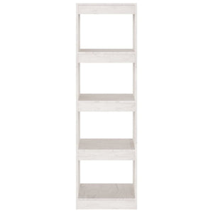 Libreria/Divisorio Bianco 40x30x135,5 cm Legno Massello di Pino cod mxl 24939