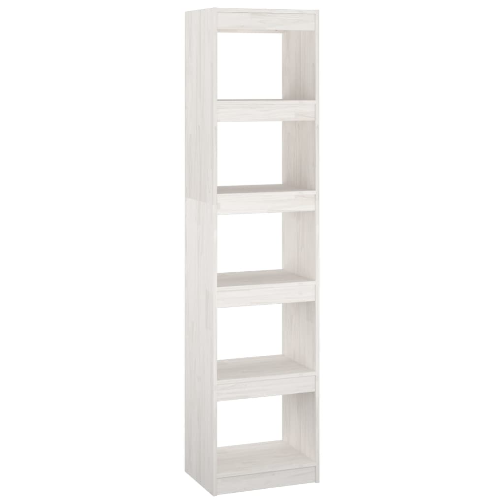 Libreria/Divisorio Bianco 40x30x167,5 cm in Massello di Pino cod mxl 8857