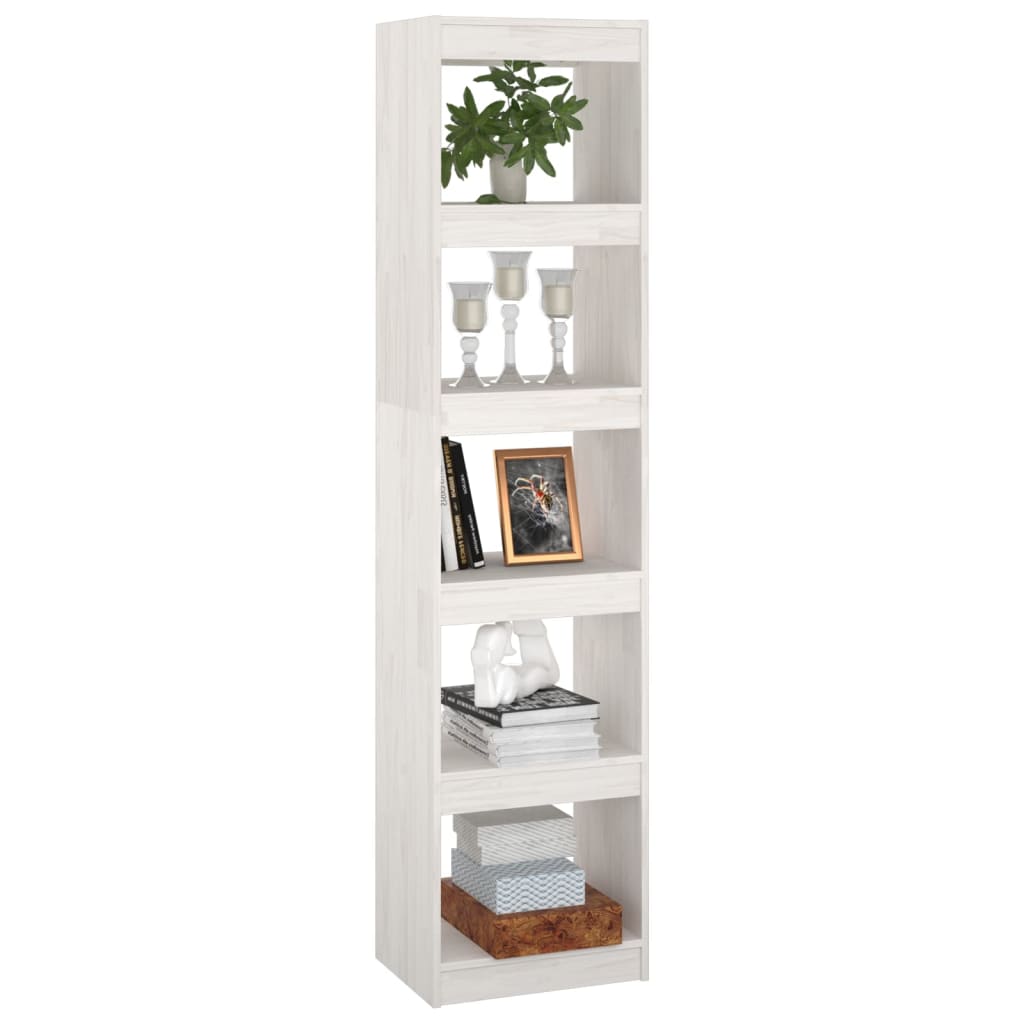 Libreria/Divisorio Bianco 40x30x167,5 cm in Massello di Pino cod mxl 8857