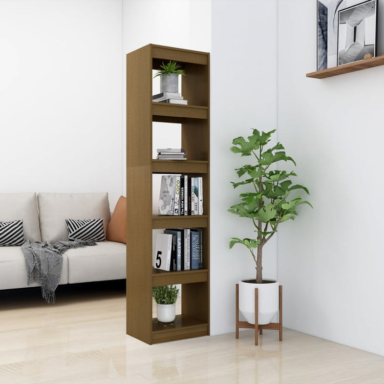 Libreria/Divisorio Marrone Miele 40x30x167,5cm Massello di Pino cod mxl 18539