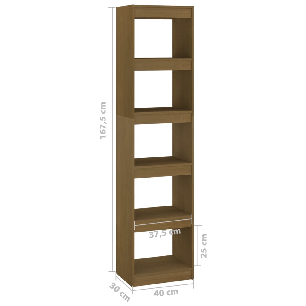 Libreria/Divisorio Marrone Miele 40x30x167,5cm Massello di Pino cod mxl 18539