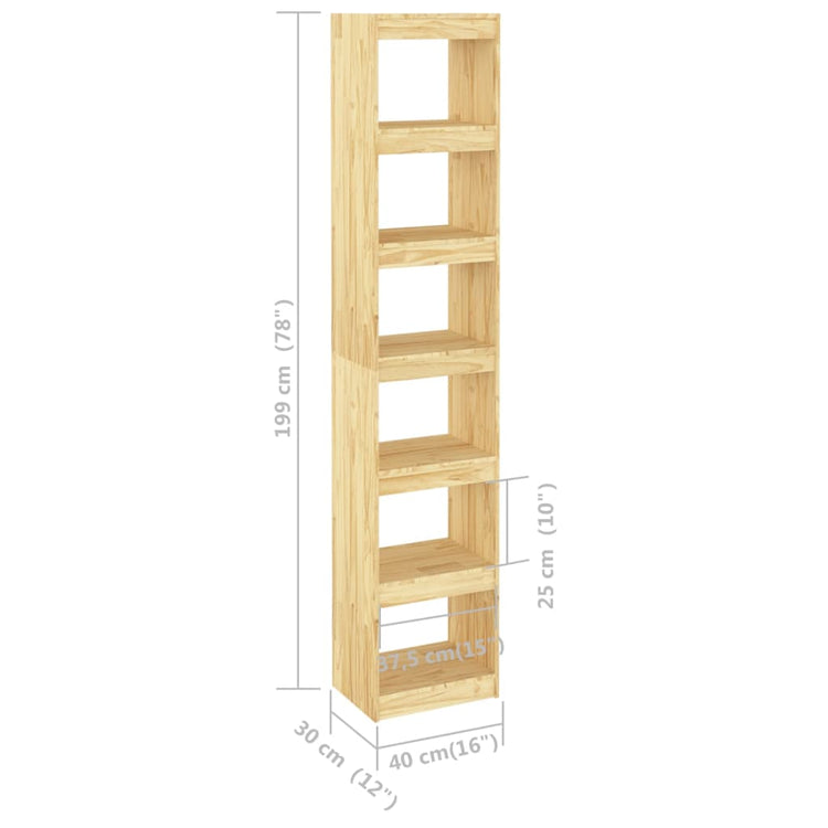 Libreria/Divisorio 40x30x199 cm in Legno Massello di Pino cod mxl 11764