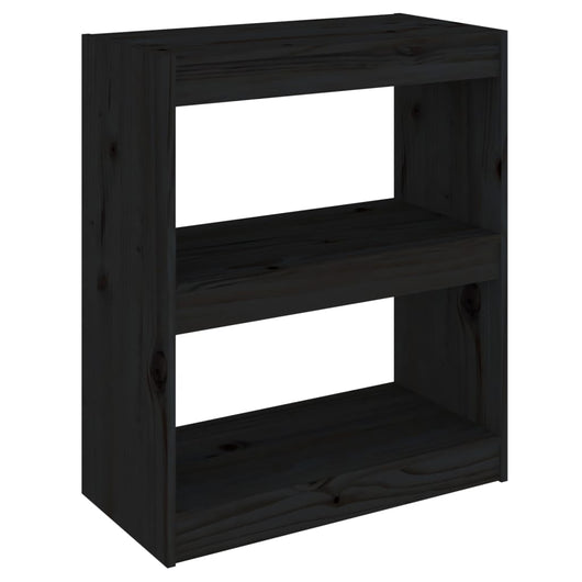 Libreria/Divisorio Nero 60x30x71,5 cm in Massello di Pino cod mxl 21092