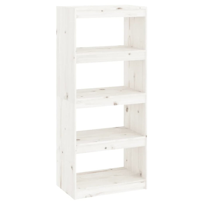 Libreria/Divisorio Bianco 60x30x135,5 cm Legno Massello di Pino cod mxl 11871