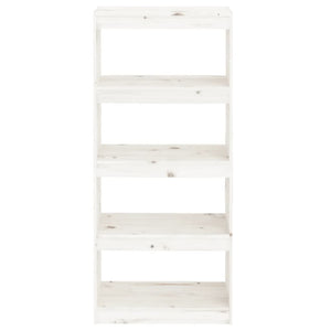 Libreria/Divisorio Bianco 60x30x135,5 cm Legno Massello di Pino cod mxl 11871