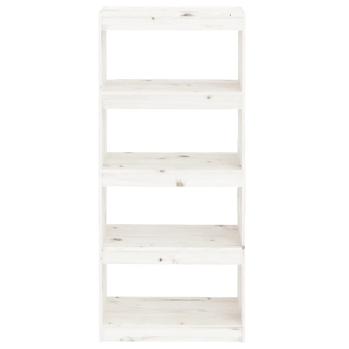 Libreria/Divisorio Bianco 60x30x135,5 cm Legno Massello di Pino cod mxl 11871