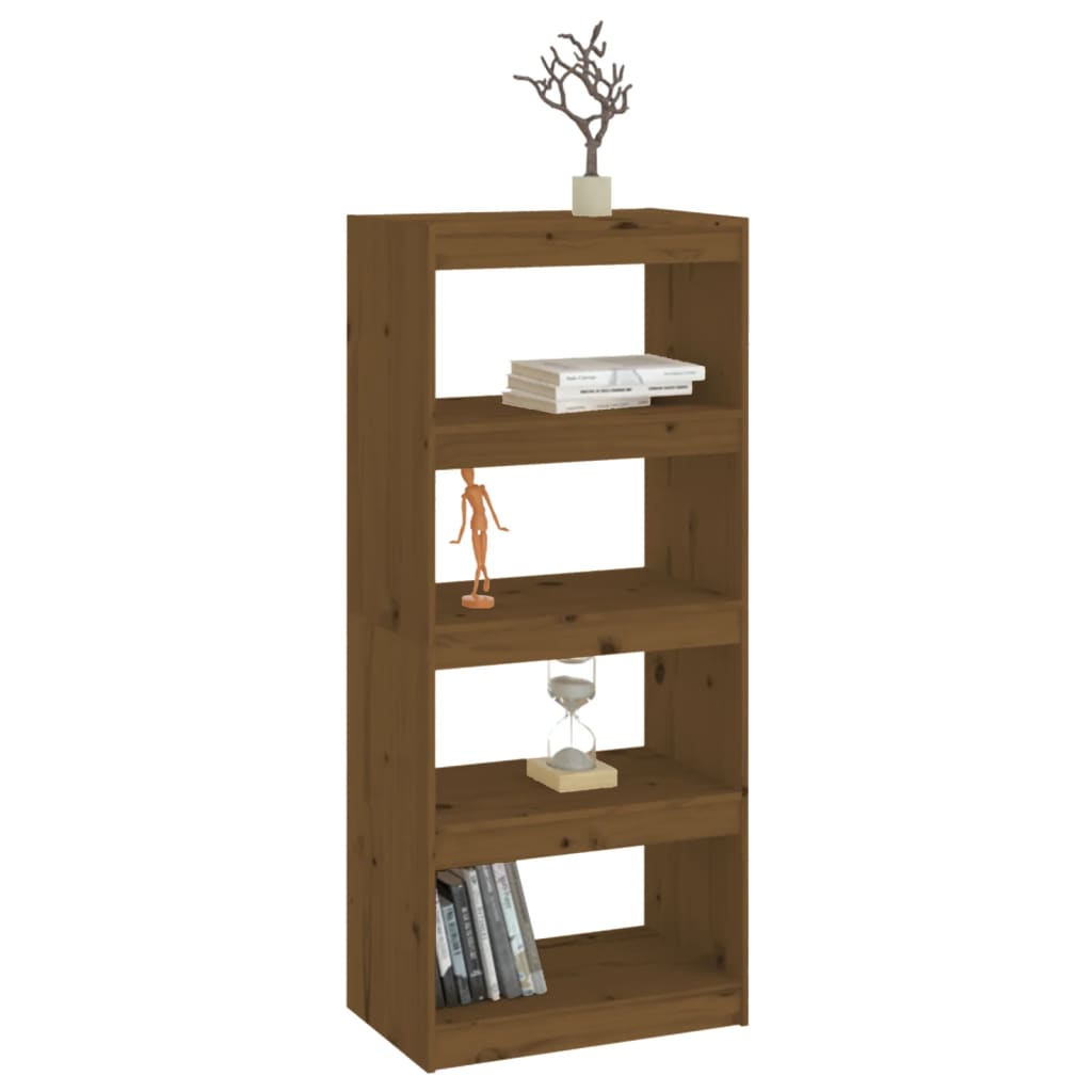 Libreria/Divisorio Miele 60x30x135,5 cm Legno Massello di Pino 808171