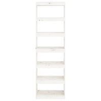 Libreria/Divisorio Bianco 60x30x199,5 cm Legno Massello di Pino cod mxl 9326