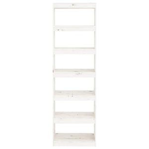 Libreria/Divisorio Bianco 60x30x199,5 cm Legno Massello di Pino cod mxl 9326