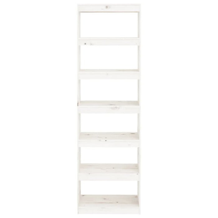 Libreria/Divisorio Bianco 60x30x199,5 cm Legno Massello di Pino cod mxl 9326