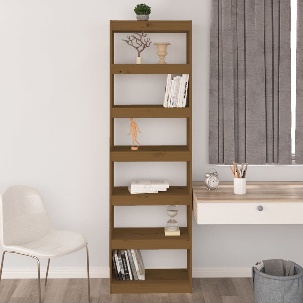 Libreria/Divisorio Miele 60x30x199,5 cm Legno Massello di Pino 808181