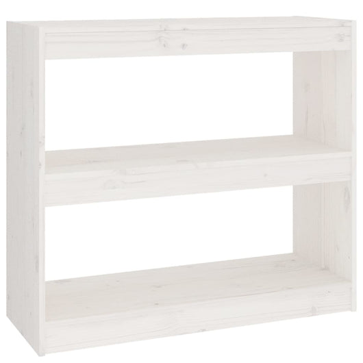 Libreria/Divisorio Bianco 80x30x71,5 cm Legno Massello di Pino cod mxl 6906