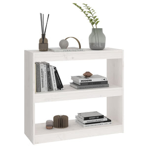 Libreria/Divisorio Bianco 80x30x71,5 cm Legno Massello di Pino cod mxl 6906