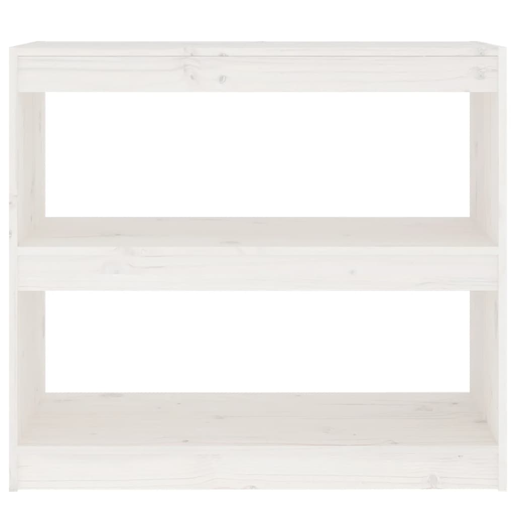 Libreria/Divisorio Bianco 80x30x71,5 cm Legno Massello di Pino cod mxl 6906