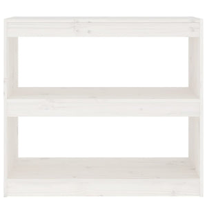 Libreria/Divisorio Bianco 80x30x71,5 cm Legno Massello di Pino cod mxl 6906