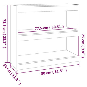 Libreria/Divisorio Bianco 80x30x71,5 cm Legno Massello di Pino cod mxl 6906