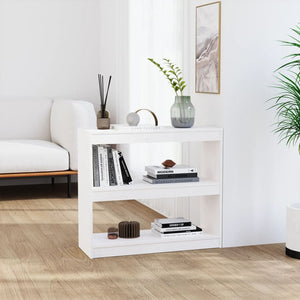 Libreria/Divisorio Bianco 80x30x71,5 cm Legno Massello di Pino cod mxl 6906