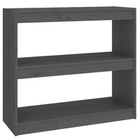 Libreria/Divisorio Grigio 80x30x71,5 cm Legno Massello di Pino