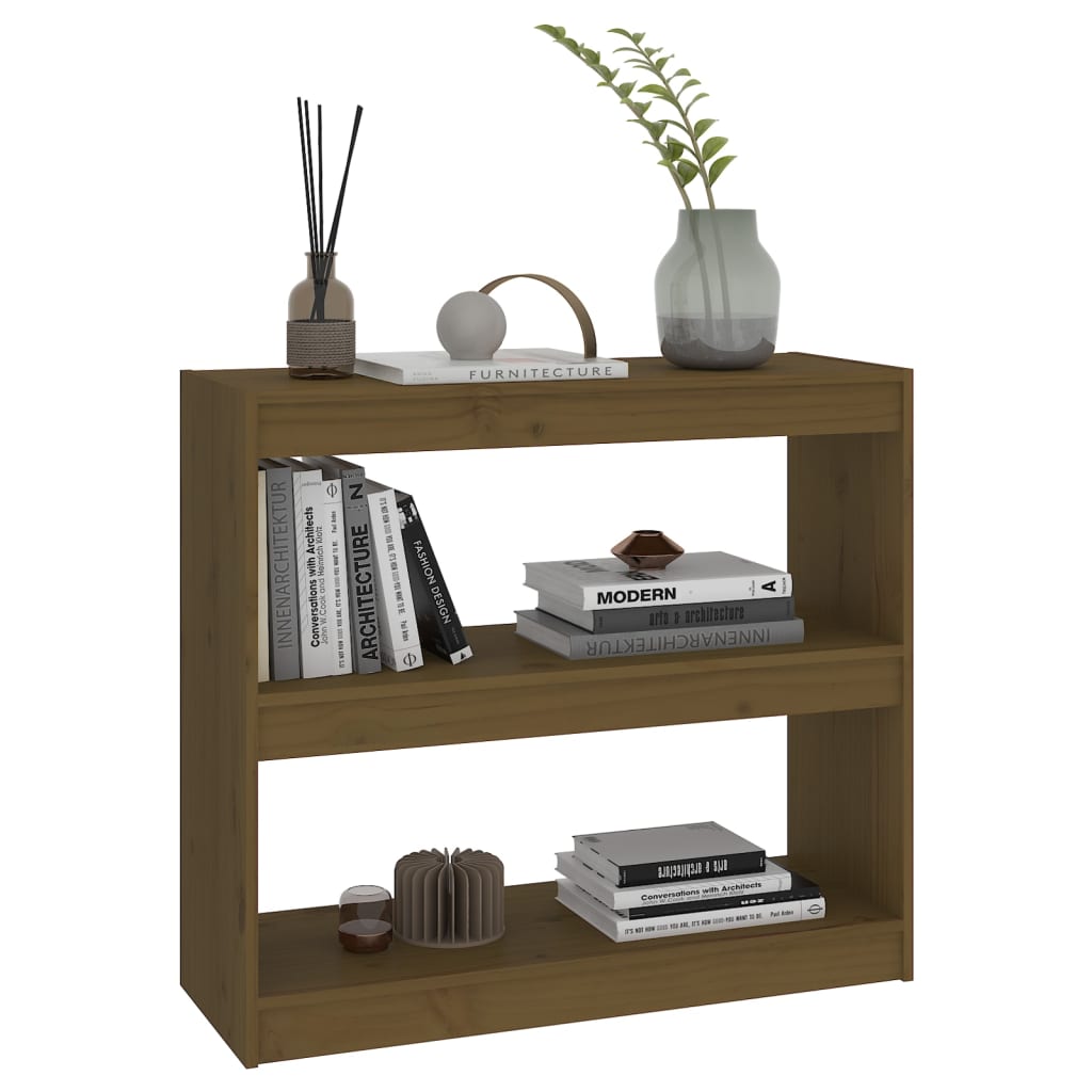 Libreria/Divisorio Miele 80x30x71,5 cm Legno Massello di Pino 808186