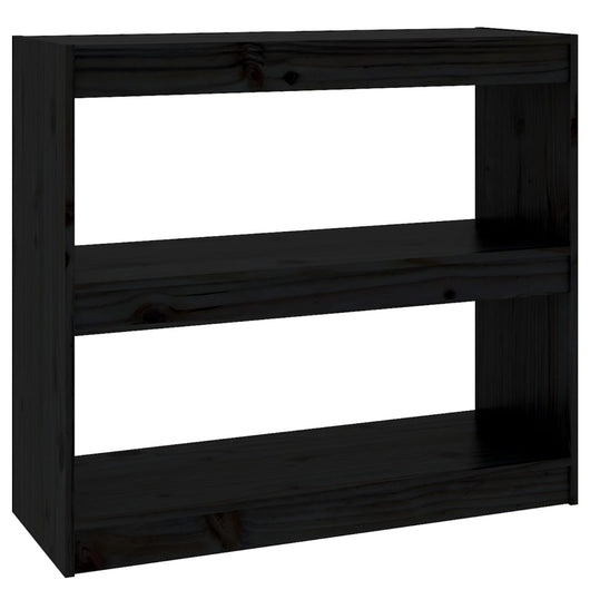 Libreria/Divisorio Nero 80x30x71,5 cm in Legno Massello di Pino cod mxl 21131