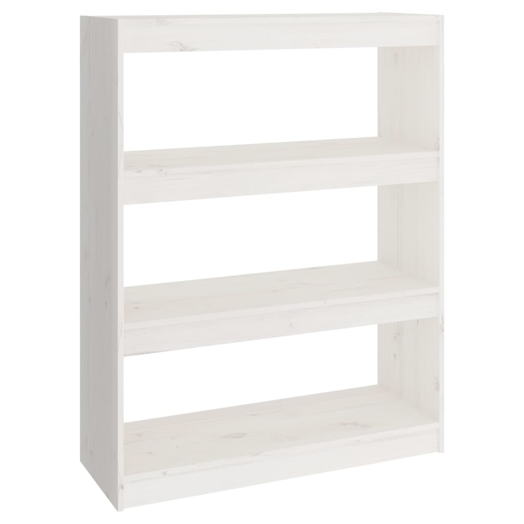 Libreria/Divisorio Bianco 80x30x103,5 cm in Massello di Pino cod mxl 12506