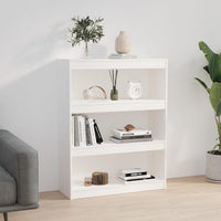 Libreria/Divisorio Bianco 80x30x103,5 cm in Massello di Pino cod mxl 12506