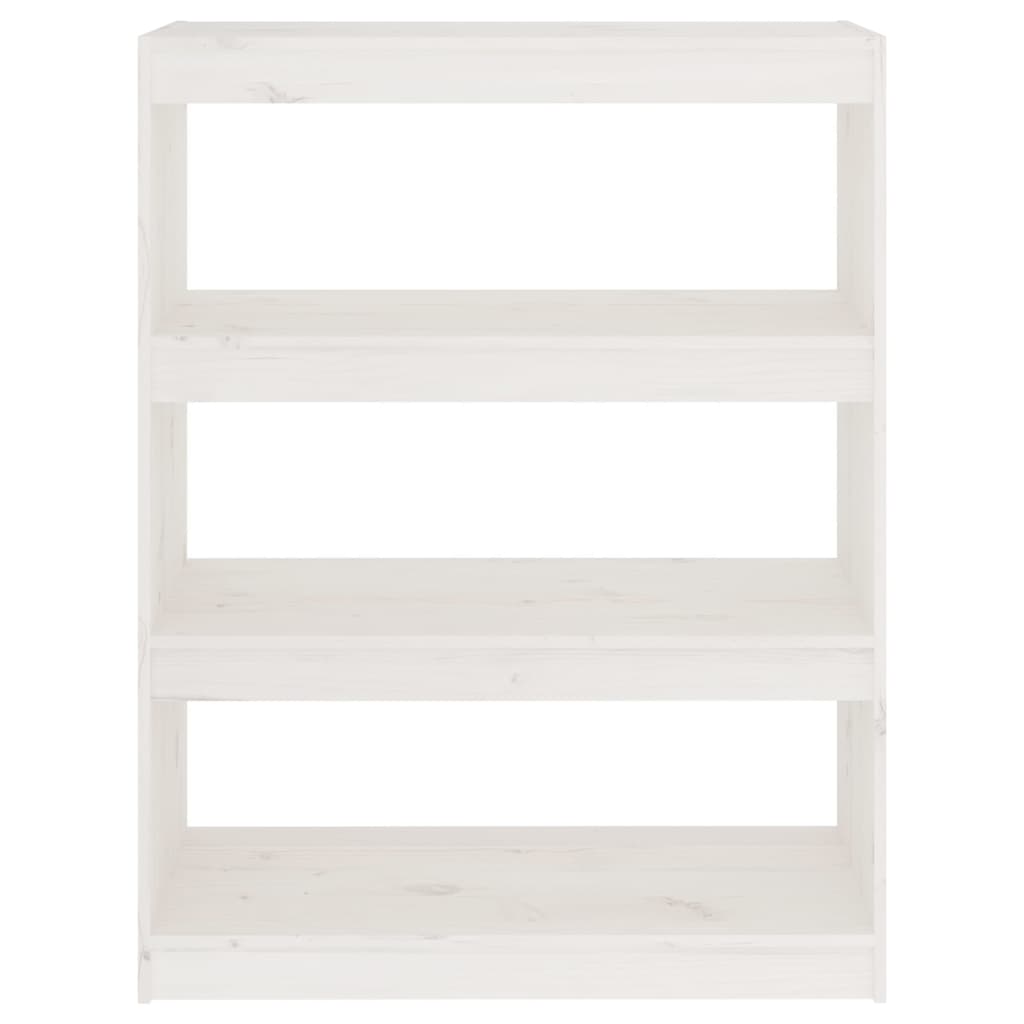 Libreria/Divisorio Bianco 80x30x103,5 cm in Massello di Pino cod mxl 12506