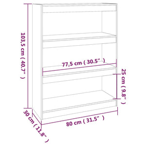 Libreria/Divisorio Bianco 80x30x103,5 cm in Massello di Pino cod mxl 12506