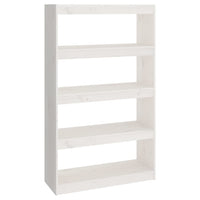 Libreria/Divisorio Bianco 80x30x135,5 cm in Massello di Pino cod mxl 16633