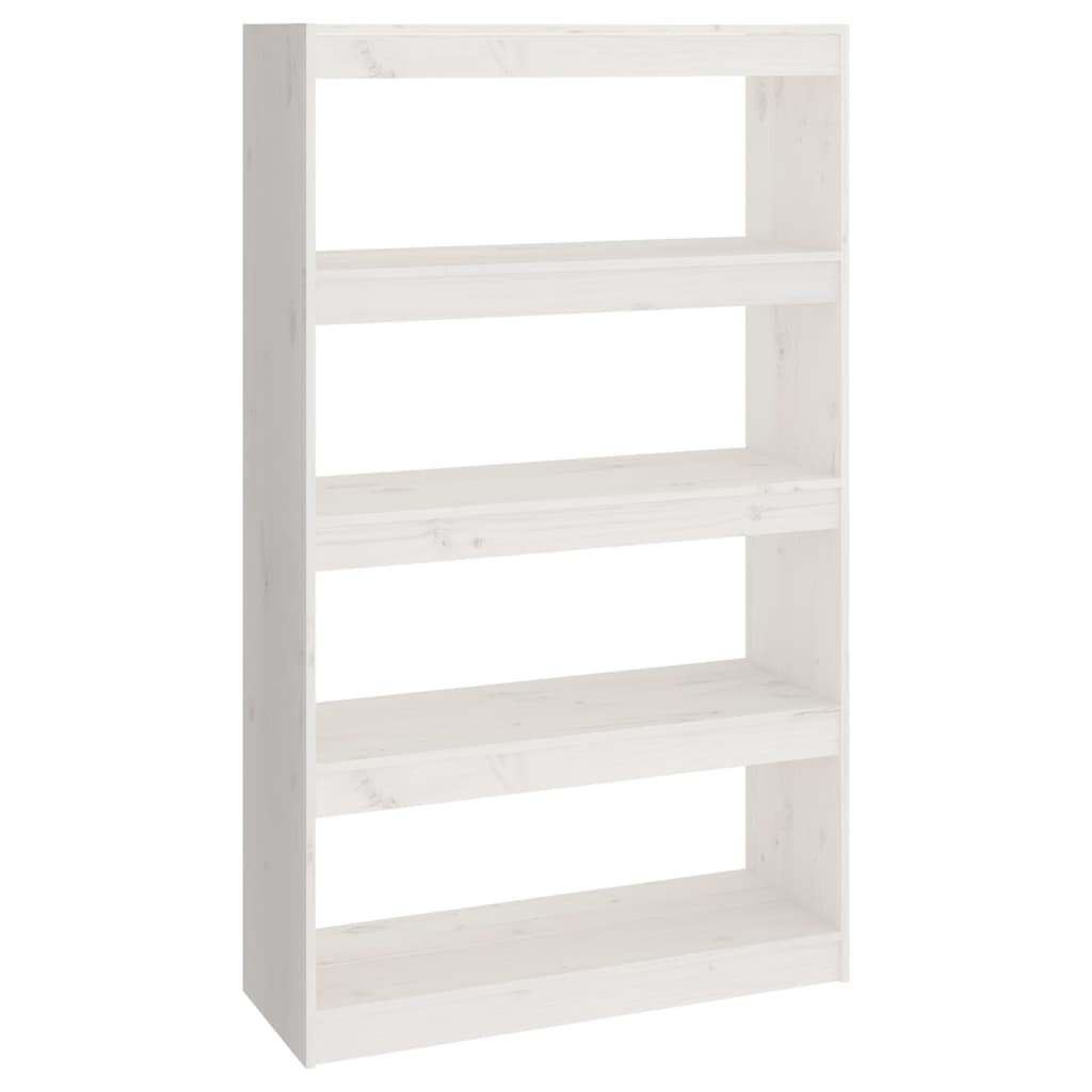 Libreria/Divisorio Bianco 80x30x135,5 cm in Massello di Pino 808194